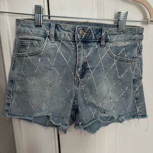 Embellished Denim Shorts kids tractr size 12